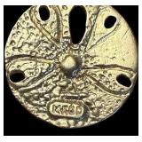 14K Yellow Gold Sand Dollar Pendant