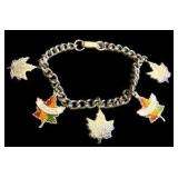 Canada Maple Leaf Charm Bracelet