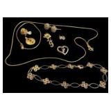 Variety of Gold Tone Jewelry