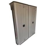 Two Suncast Plastic Cabinets