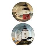 Set of 4 Collector Lighthouse Plates