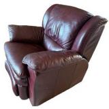 Wine Red Leather Reclining Chair