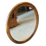 Pair of Oval Oak Mirrors
