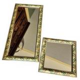 Set of Floral Framed Mirrors