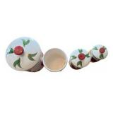 Set of 4 Watt Pottery Canisters