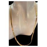 14K Herringbone Gold Necklace