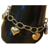 14k Heart Charm Braclet