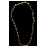 14k Gold Rope Chain Bracelet