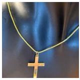 Large Cross Necklace - 14K Chain