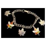Canada Maple Leaf Charm Bracelet