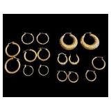 Collection of Gold Hoop Earrings