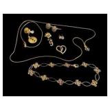 Variety of Gold Tone Jewelry