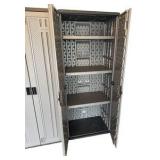 Two Suncast Plastic Cabinets