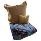 Blue & Yellow King Size Comforter Set