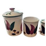 Set of 4 Watt Pottery Canisters