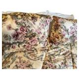 Queen Comforter Set - Green & Pink Floral Design