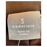 NWT Chico’s Brown Leather Jacket - Ladies Size 16/18