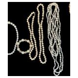 Variety of Pearl Necklaces & Bracelet