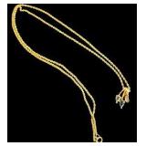 14k Gold Necklace with Light Blue Gemstones