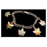 Canada Maple Leaf Charm Bracelet