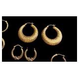 Collection of Gold Hoop Earrings