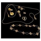 Variety of Gold Tone Jewelry