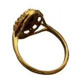 Ross-Simons Italian 18kt Gold Over Sterling Miraculous Medal Frame Ring