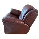 Wine Red Leather Reclining Chair