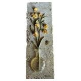 3-piece Floral Resin Wall Plaques