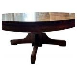Solid Oak Round Coffee Table