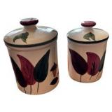 Set of 4 Watt Pottery Canisters