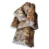 Oversized Floral Chair & Ottoman