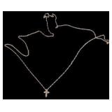 Ross Simmons Dainty 10K Cross Necklace