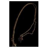 14k Gold Necklace with Light Blue Gemstones