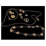 Variety of Gold Tone Jewelry