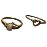 Two 10k Size 6 Rings