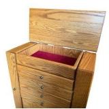 Solid Oak Jewelry Box