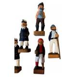 Hand Carved Wooden Nautical Figurines