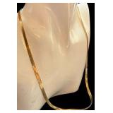 14K Herringbone Gold Necklace