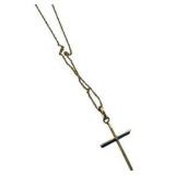 14K Gold 20” Cross Necklace
