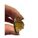 Ross-Simons Italian 24kt Yellow Gold Fleur-De-Lis 1-Gram Ingot Ring- 14kt Yellow Gold Band