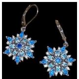 Sterling Silver Snowflake Earrings
