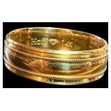 14K Men’s Hoff Jewelers Gold Band Ring - Size 10