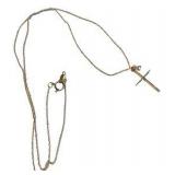 14K Gold 20” Cross Necklace