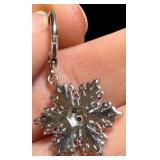 Sterling Silver Snowflake Earrings