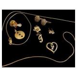 Variety of Gold Tone Jewelry