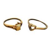 Two 10k Size 6 Rings