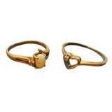 Two 10k Size 6 Rings