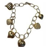 14k Heart Charm Braclet