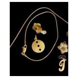 Variety of Gold Tone Jewelry